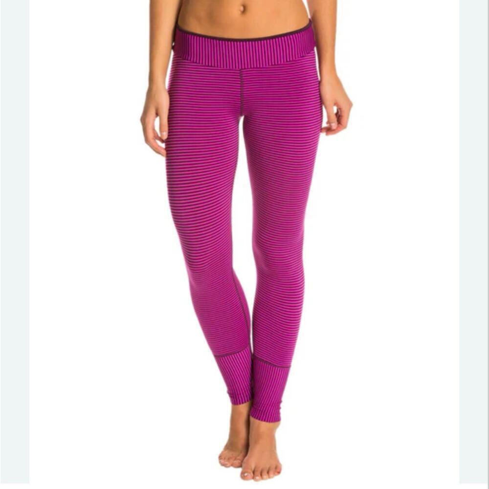 Prana Sapphire Yoga Leggings Women’s Size M Pink Stripe *EUC